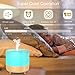 Essential Oil Diffuser, 500ml Aromatherapy Diffuser for Essential Oils Portable Oil Diffuser Ultrasonic Humidifier with 4 Timer Set, Adjustable Mist Mode, Auto Waterless Shut Off and 7 Color LED Light