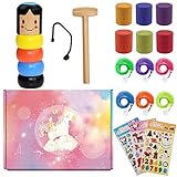 Maikoa Unbreakable Wooden Man Magic Toy, Magic Tricks Funny ToyNew Immortal Daruma Halloween Magic Tricks Funny Toy Stage Magic Props Halloween Christmas 2019 Funny Wooden Magic Toy Gift for Kids