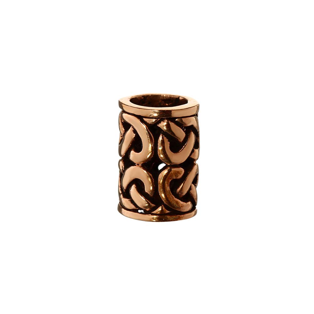NKlaus 2x Celtic bead for hair beard NIDI bronze curl bead 40540