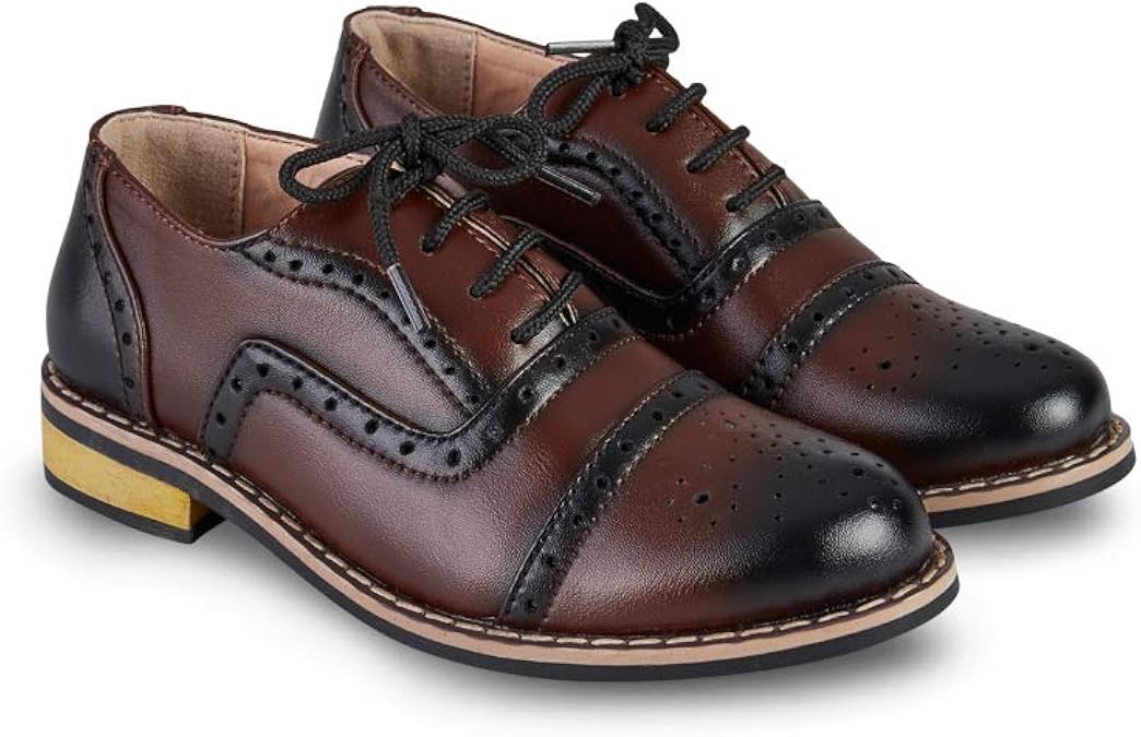 V.C. Festliche Jungen Anzug Schuhe Dunkelbraun Amazon.de Schuhe