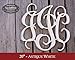 8-36 inch Vine Monogram Wood Letters Cutout Unfinished DIY or Painted Initial Decor Nursery Wooden Monogram