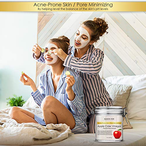 Apple Cider Vinegar Facial Mask by Majestic Pure - Face Mud Mask for Pore Minimizing and Acne Prone  - //coolthings.us
