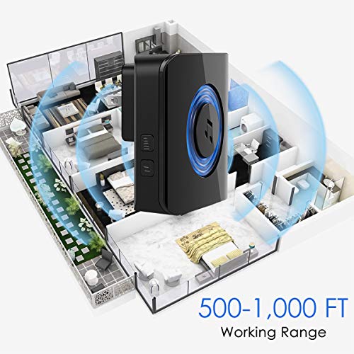 Wireless Doorbell Kit for Home Coolqiya Door Bell Chime with 2 Waterproof Transmitters and 2 Plug-in Receivers - Thumbnail 3
