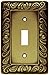 Franklin Brass Paisley Wall Plate, Tumbled Antique Brass Single Switch Cover Switch Cover, 1-Pack, 64049