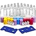 ESARORA Essential Oil Roller Bottles, 24 Pack 10ml Clear Glass Roller Bottles with Stainless Steel Roller Balls and Multi-color Lids (3 Dropper, 6 Extra Roller Balls, 2 Bottle Opener Included)