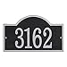 Whitehall Personalized Cast Metal Address Plaque - USA Made Custom House Number Sign - Arched Rectangle (12