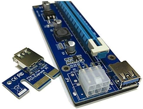 DKEY Riser USB v006-C Ver. MOLEX 6PIN e SATA - USB 3.0 PCI-E 1 X To 16 X Extension Cable for Bitcoin Mining Rig and other V006-C 6PIN