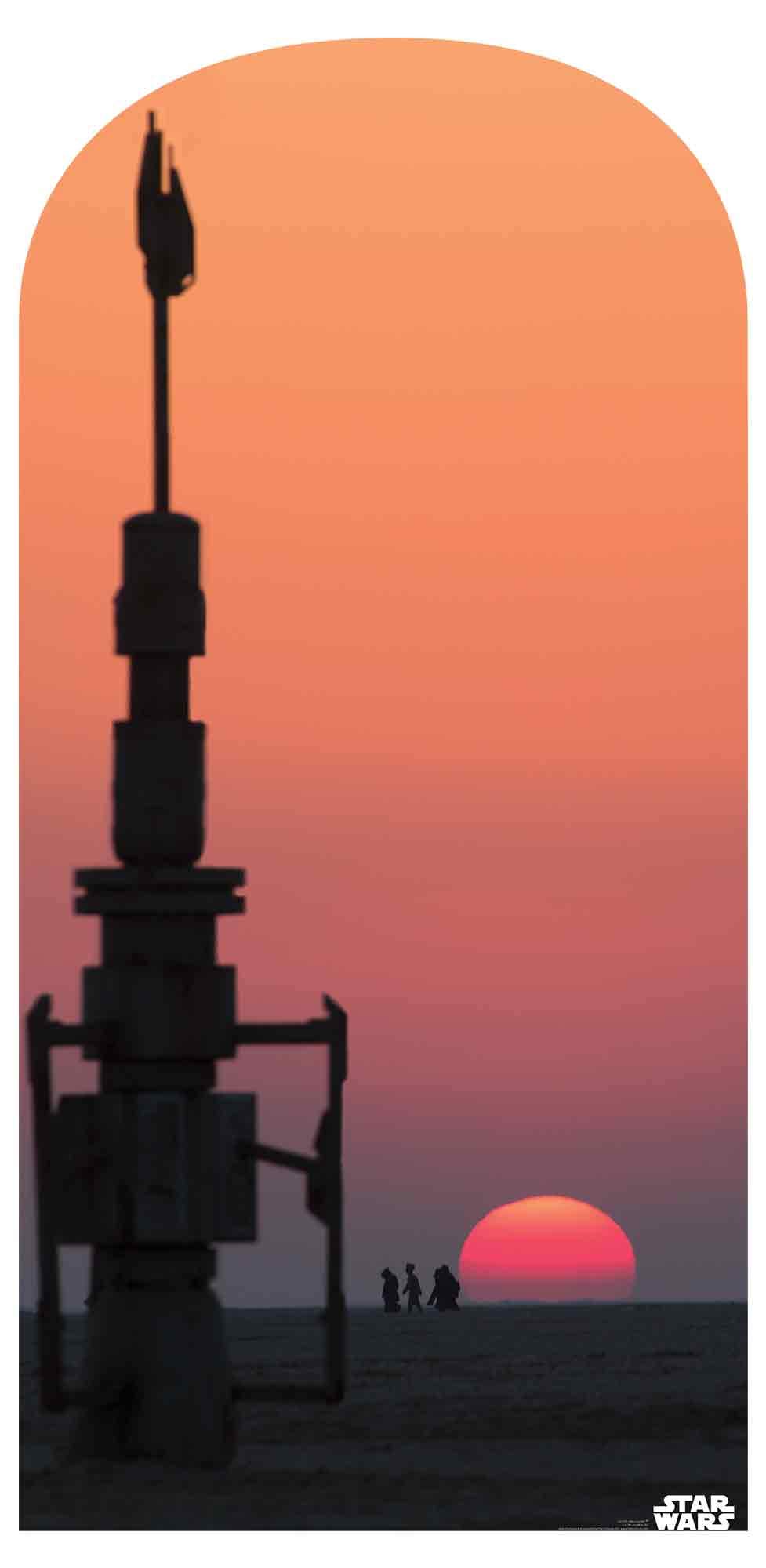 STAR CUTOUTS Ltd SC1459 Jakku Sunset Background Backdrop Brilliant for Star Wars Fancy Dress, Photo Booths and Events Height 184cm Width 90cm, Multicolour