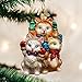 Old World Christmas Three Little Kittens Glass Blown Ornament