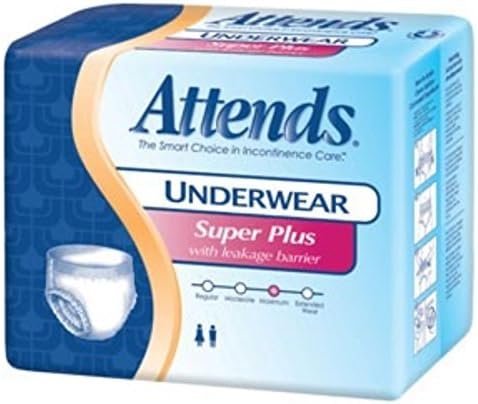Attends Pull Ons 7 with Leakage Barriers For Heavy Protection, Medium - 20 briefs / pack, 4 packs / Case by Attends Healthcare
