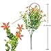 Artificial Flowers Plants Cemetery Outdoor Fake Shrubs Red Greenery Faux Eucalyptus Plastic Bushes Filler Home Indoor Outside Garden Decor 4 PCS