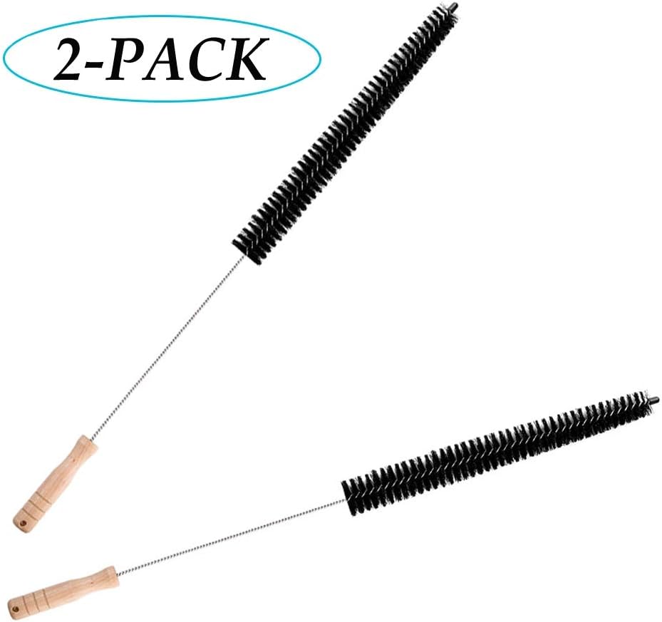Clothes Dryer Lint Vent Trap Gas Electric Fire Prevention Exhaust Cleaner Brush - (2 Pack)