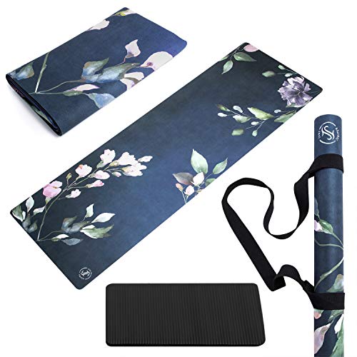 June & Juniper Travel Yoga Mat Foldable Lightweight Thin Light Non