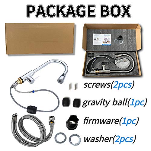 Kitchen Faucet Pull Down Chrome Stainless Steel Wrench Sink Brass Modern Single Handle Hole Waterfall Cold Hot Water with Widespread Sprayer for Home Bar