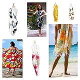 1 World Sarongs Womens Hawaiian Swimsuit Cover-Up Sarong in your choice of color