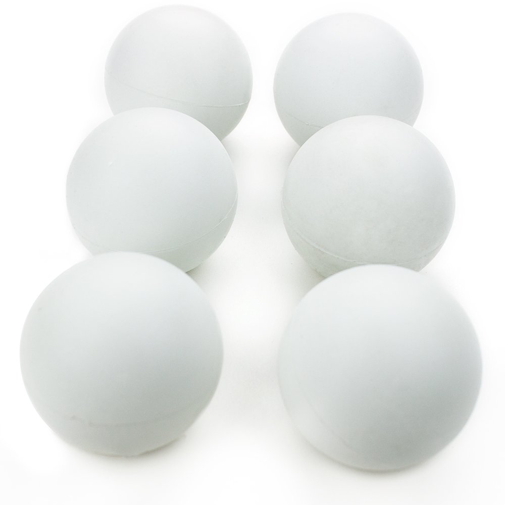 Crown Sporting Goods White Regulation Size Lacrosse Balls in Mesh Storage Bag (Set of 6)