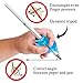 inTemenos Pencil Grip for Left Hand - Writing Tool Control Angle of Fingers - Blue Fish - Write-IT-Left (1728)