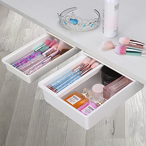 E Merx Under Desk Drawer Organizers Set of Small & Medium Drawers for