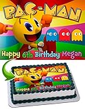 Pacman Edible Cake Topper Personalized Birthday 1/4