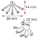 Charisma 2pcs Stainless Steel Hand Scratcher Mens Earrings Cartilage Helix Jewelry 16G Steel