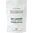 Texturestar Pure Soy Lecithin Powder for Cooking and Baking, 50g (1.76oz) | 100% Food Grade, Vegan, Molecular Gastronomy