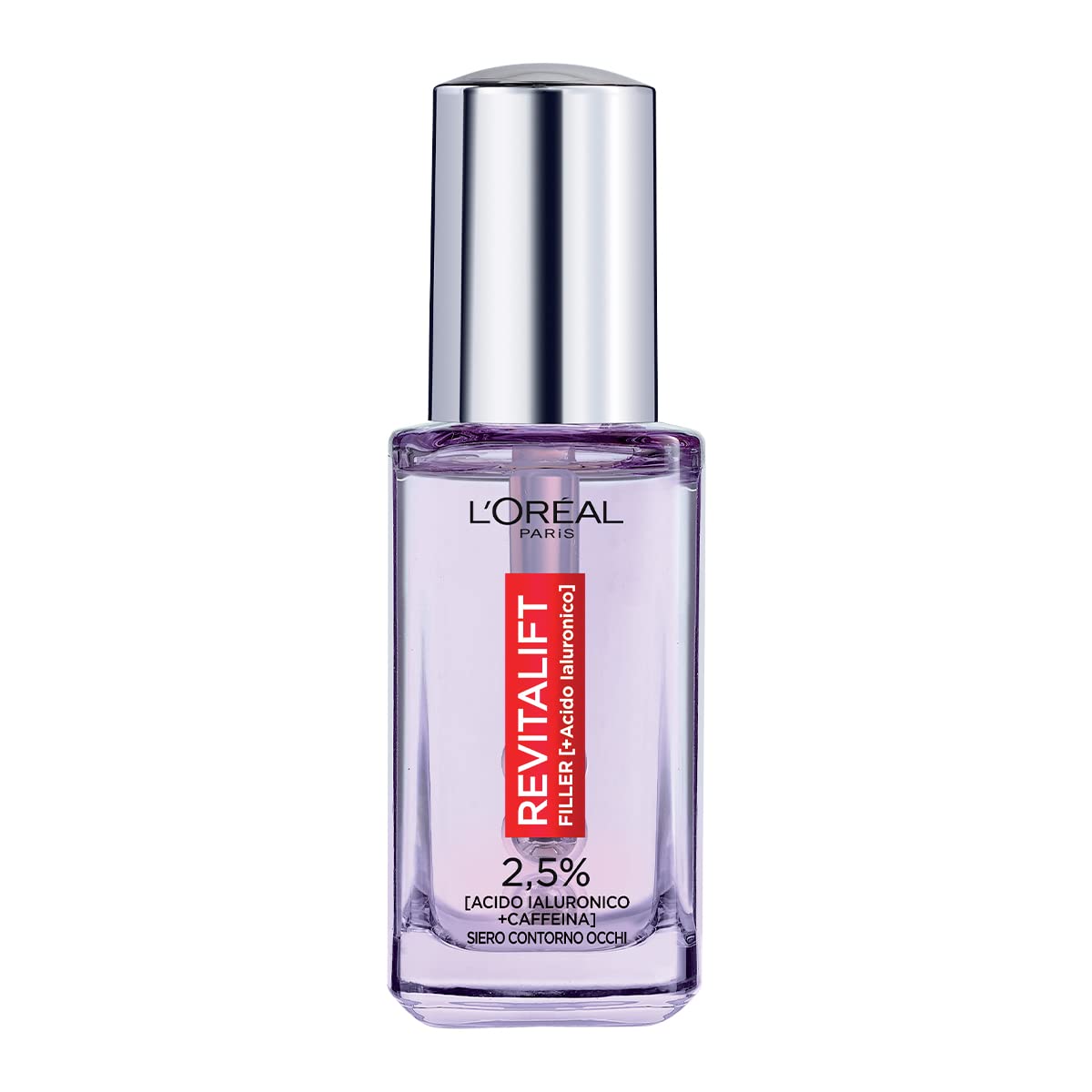 L'Oréal Paris Revitalift Filler Eye Contour Serum with 2.5% Hyaluronic Acid + Caffeine Triple Roller 20ml