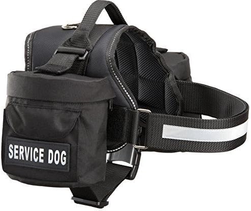 Doggie Stylz Service Dog Harness with Removable Saddle Bag Backpack Carrier Traveling Carrying Bag. 2 Removable Patches. Please Measure Dog Before Ordering. Made