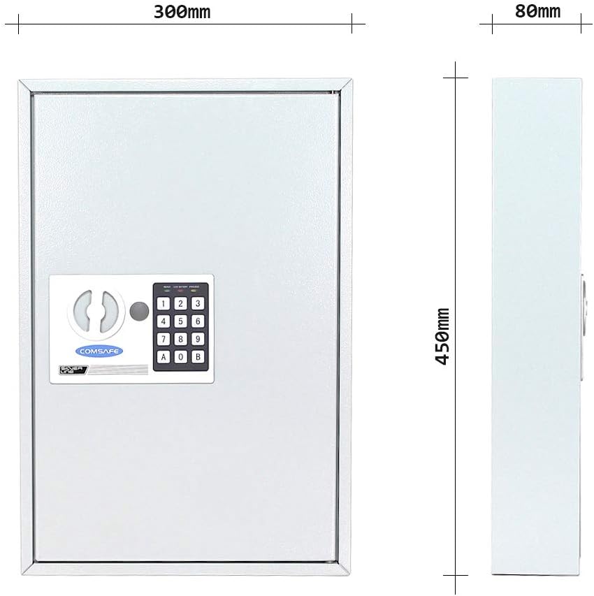 Rottner Key Cabinet S 64 with electronic lock, includes 64 key tags, adjustable hook strip, and mounting materials - Image 5