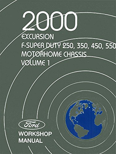bishko automotive literature 2000 Ford Excursion F-250-F550 Motorhome Shop Service Repair Manual Book Engine