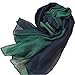 Unilove Summer Silk Scarf Gradient Color Long Lightweight Sunscreen Shawls for Women (Dark Green)