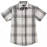 Gioberti Boys Casual Plaid Checked Short Sleeve Button Down Shirt