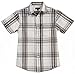 Gioberti Boys Casual Plaid Checked Short Sleeve Button Down Shirt