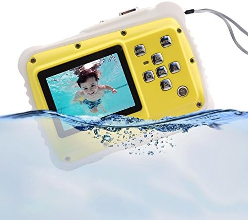 Waterproof Kids Digital Camera, Underwater Action Camera with 2-Inch LCD 12MP HD Video Underwater Camcorder for Children Boys Girls Gift Toys (Yellow)