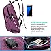 Yorepek College Backpack, Laptop Bag with Headphone Port and USB Charger Ports, Slim Anti Theft Travel Bag for School Students, Fits up to 17 Inch Laptop / Computer, Purple