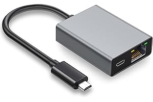 YEZriler Ethernet Adapter for Fire TV Stick, Micro USB to RJ45 Ethernet Adapter Compatible with Fire TV Stick/4K/4K Max, Cube, Chromecast Ultra Audio - Grey