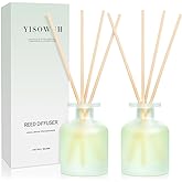 YISOWUH Reed Diffuser - Clean Linen 3.38oz (100ml) 2 Pack Essential Oil Reed Diffuser Set with 16 Sticks, Long Lasting Fragrance for Home, Bathroom, Bedroom, Room, Decor