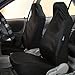 FH Group Rugged Oxford Waterproof Full Set Car Seat Covers - Fit Most Car, Truck, SUV, or Van (Black) FB113114