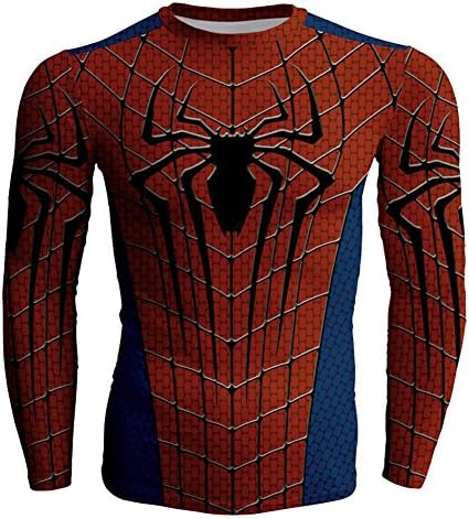 Men's Compression Long Sleeve Running Fitness Workout Base Layer Shirt(L,HPR3)