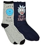 Rick and Morty Meeseeks Schwifty 2 Pack mens Crew Socks
