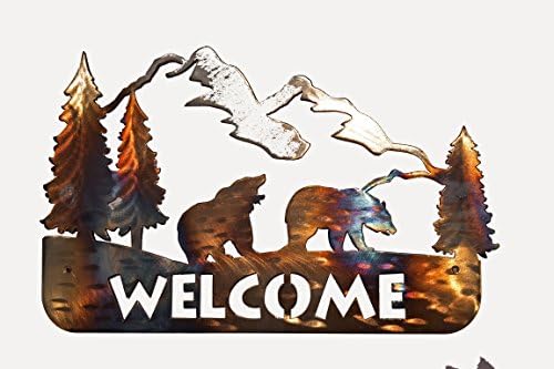 Bear Metal Welcome Sign