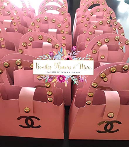 Amazon Com Chanel Inspired Pink And Gold Custom Made Favor Box