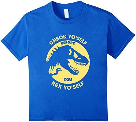 Check Yo'Self Before You Rex Yo'Self Funny Dinosaur T-Shirt