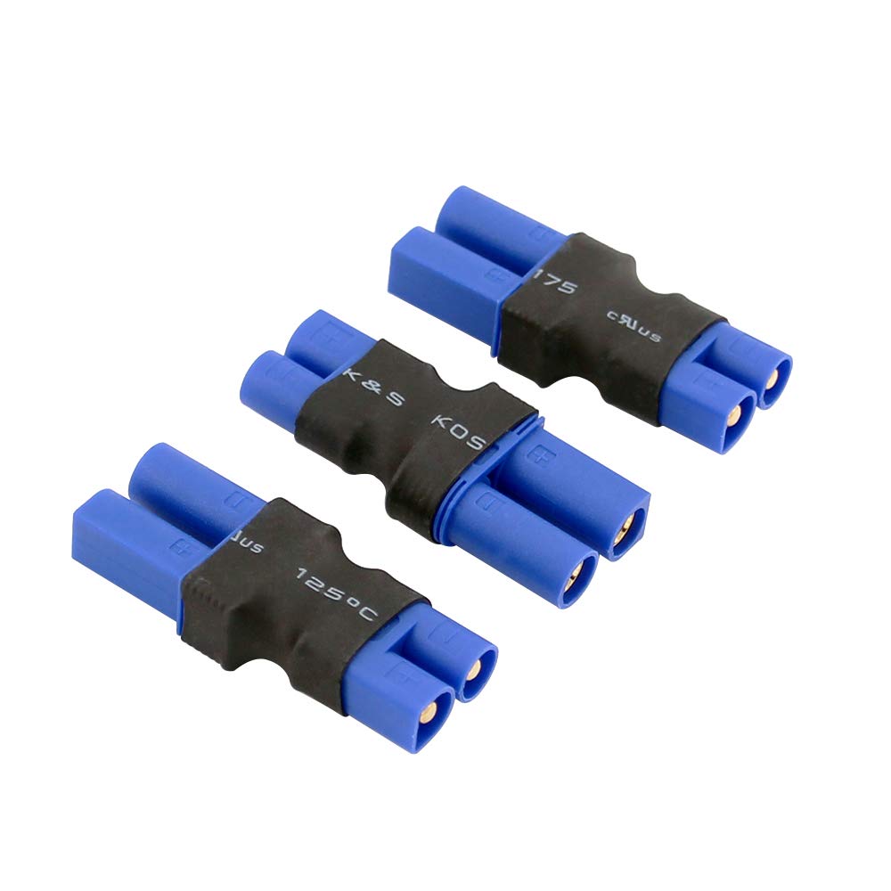 BDHI 3pcs No Wires Connector: Male EC3 to Female EC5 Lipo Battery Adapter(BDHI-79)