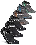 Tesla Men's 6-Pack Atheltic No Show Socks Cushioned Comfort w Mesh TM-CMZS01