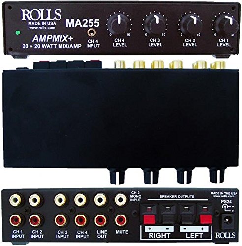 Rolls MA255 Stereo 20w/ch Class D Mixer Amplifier
