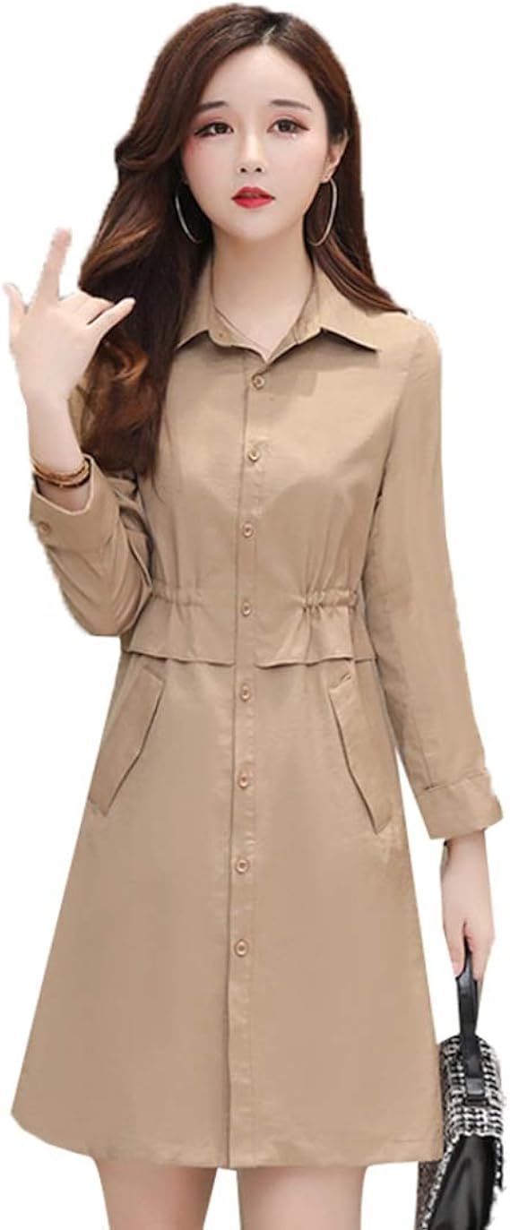 Amazon Co Jp コート レディース トレンチコート ダブルコート Aライン 大きいサイズ アウター 定番 かわいい きれいめ 美尻 スプリングコート スキニー 着 せ ハーフ丈 無地 華奢 体型カバー 腰紐付き フォーマル 通勤 ミドル 春秋 服 ファッション小物