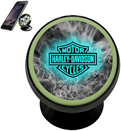 Harley-Blue-Davidson Universal Magnetic Phone Holder, 360 Rotation Magnetic Car Mount Holder, With Luminous Function