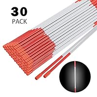 Toopify 48 Inch Driveway Markers, 30 Pack Reflective Snow Plowing Stakes, Fiberglass, 5/16 Inch Diameter, Orange