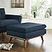 Modway Engage Mid-Century Modern Upholstered Fabric Ottoman in Azure