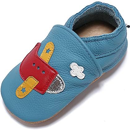 Mevimoi Unisex Soft Leather Baby Pram Crawling Shoes